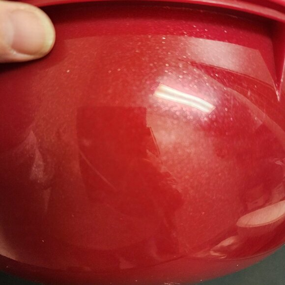 Tupperware red sparkly Fix n Mix bowl red seal - Picture 2 of 3